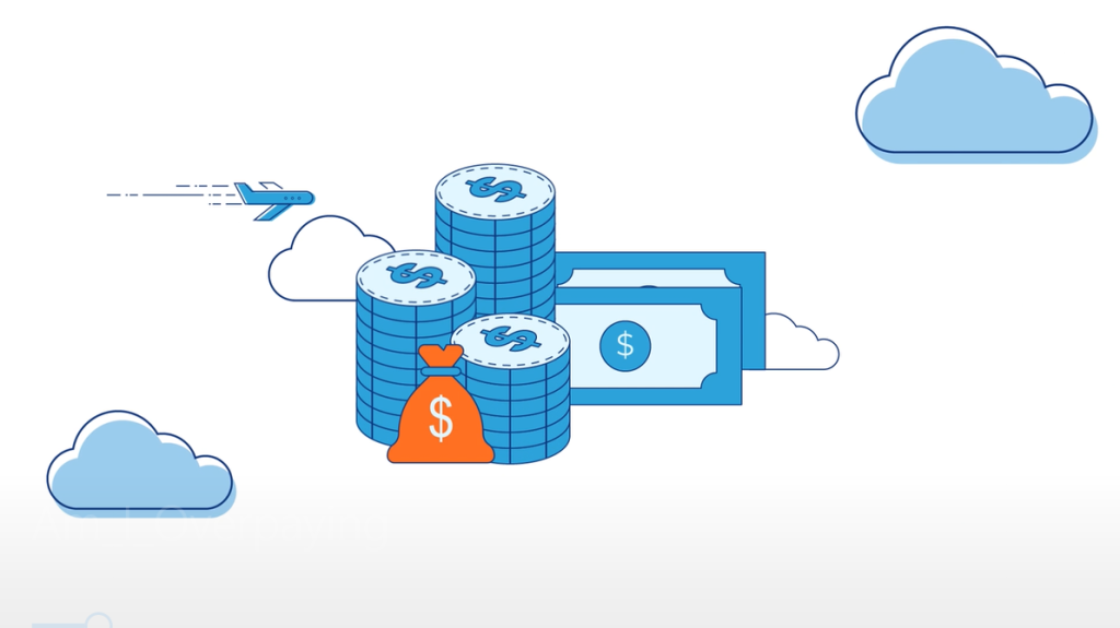 Illustration of stacks of money